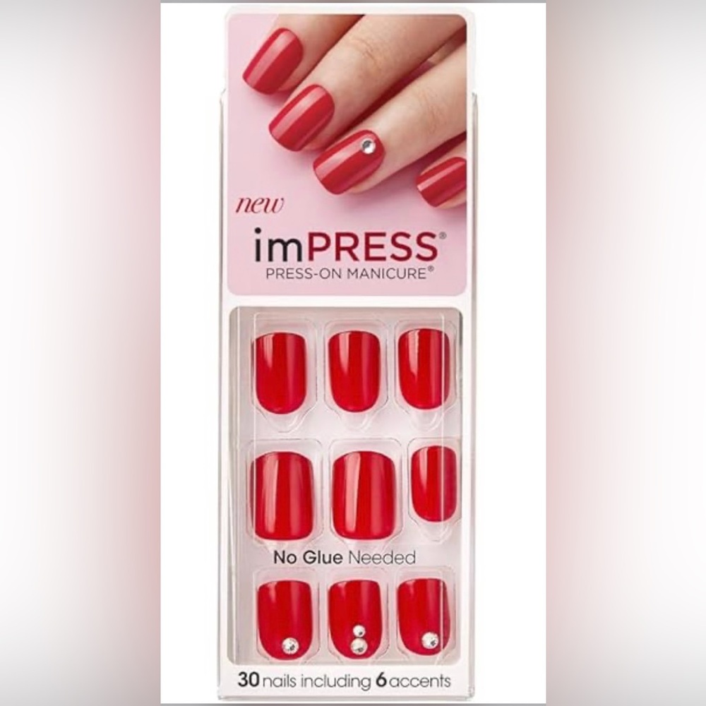 imPRESS Red Mini Press On Nails